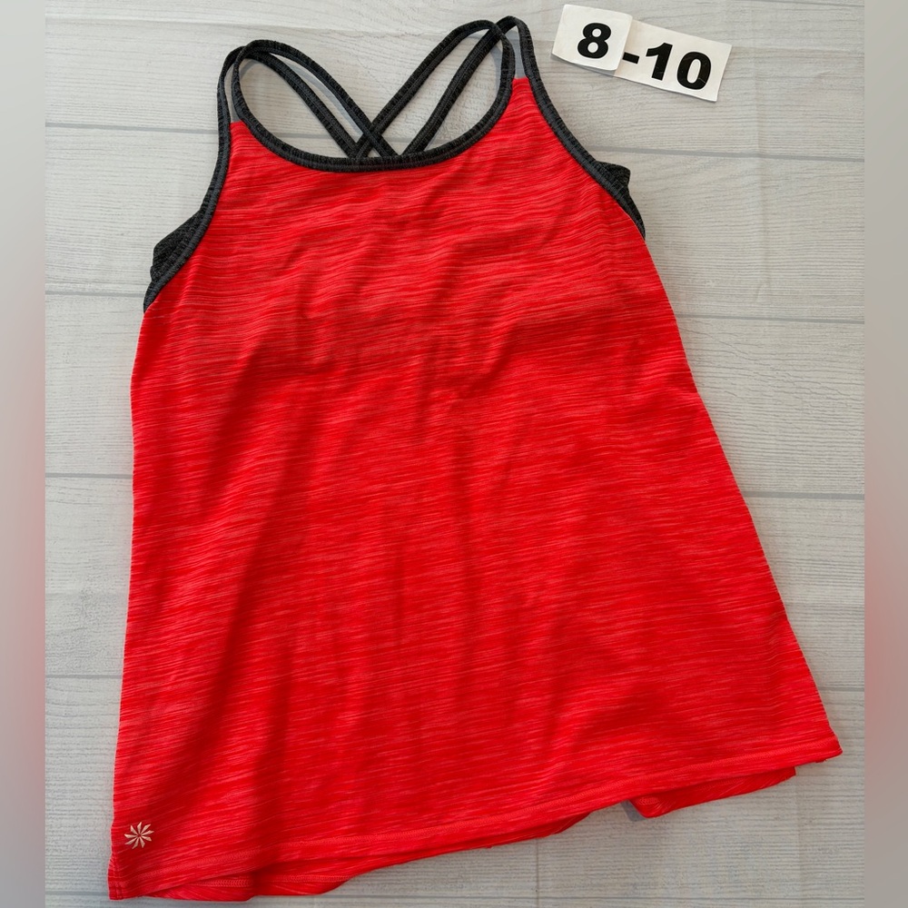 Athleta Red and Black Strappy Tank Top